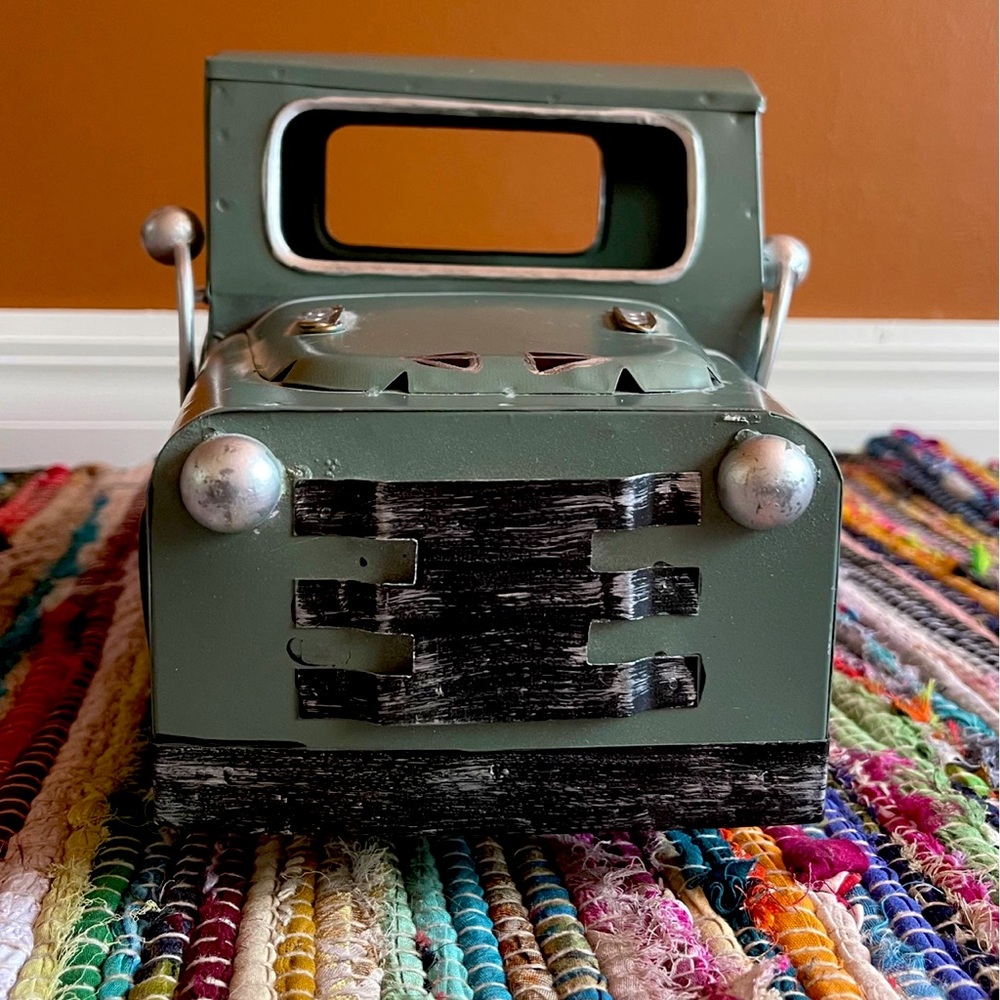 Metal truck home decor